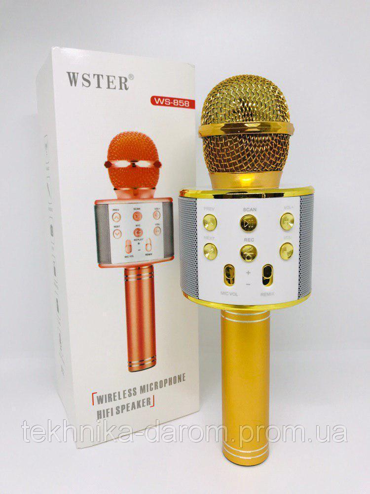 

Беспроводной караоке микрофон со встроенной колонкой Wster WS-858