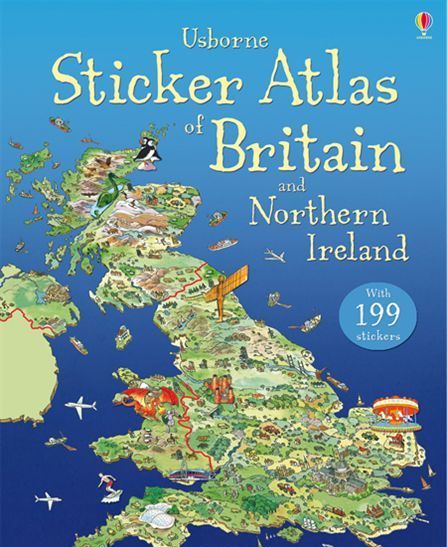 

Usborne Sticker Atlas of Britain and Northern Ireland (+ 199 стикеров)