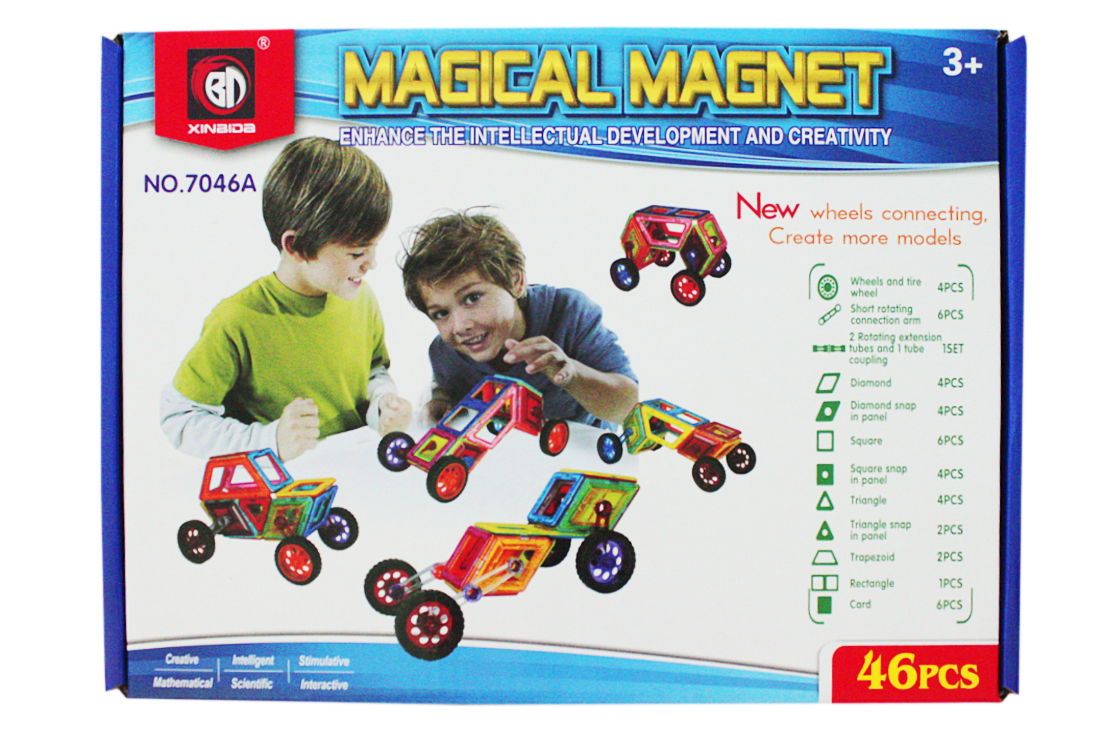 

Магнитный конструктор Magical Magnet 46 дет Xinaida (7046A) (37681)