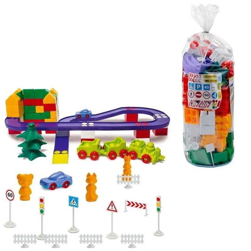 

Конструктор пластиковый №6 130 деталей Colorplast (1-216) (153623)