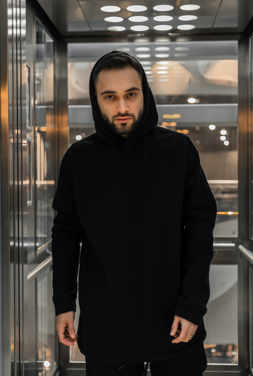 

Худи Мужское зимние Intruder Oversize на флисе черное, Худи Мужское зимние Intruder Oversize на флисе черное L-XL