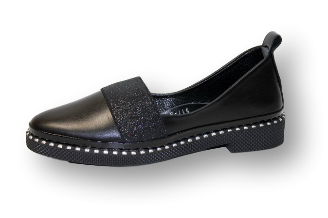 

Женские черные кожаные туфли VASARI trend Черный 55759 39