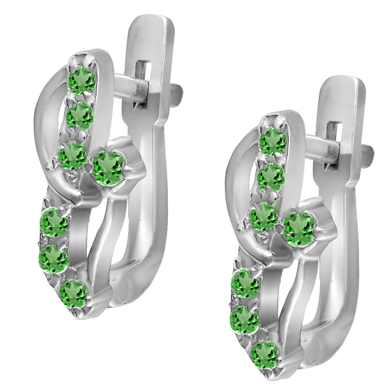 

Детские серьги из серебра с куб. циркониями Twiddle Jewelry Зеленые 1.16 г (С024з)