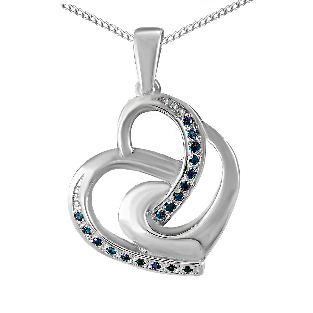 

Кулон из серебра с кубическими циркониями Twiddle Jewelry Синие 1.99 г (П122с)