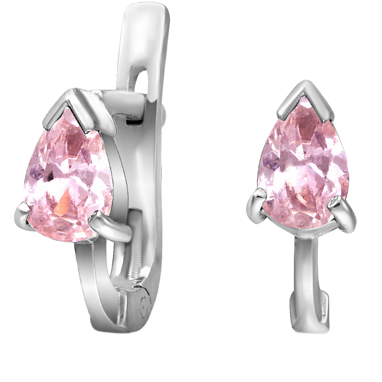 

Серьги из серебра с цирконием Twiddle Jewelry 1.9 г Розовый (С001р)