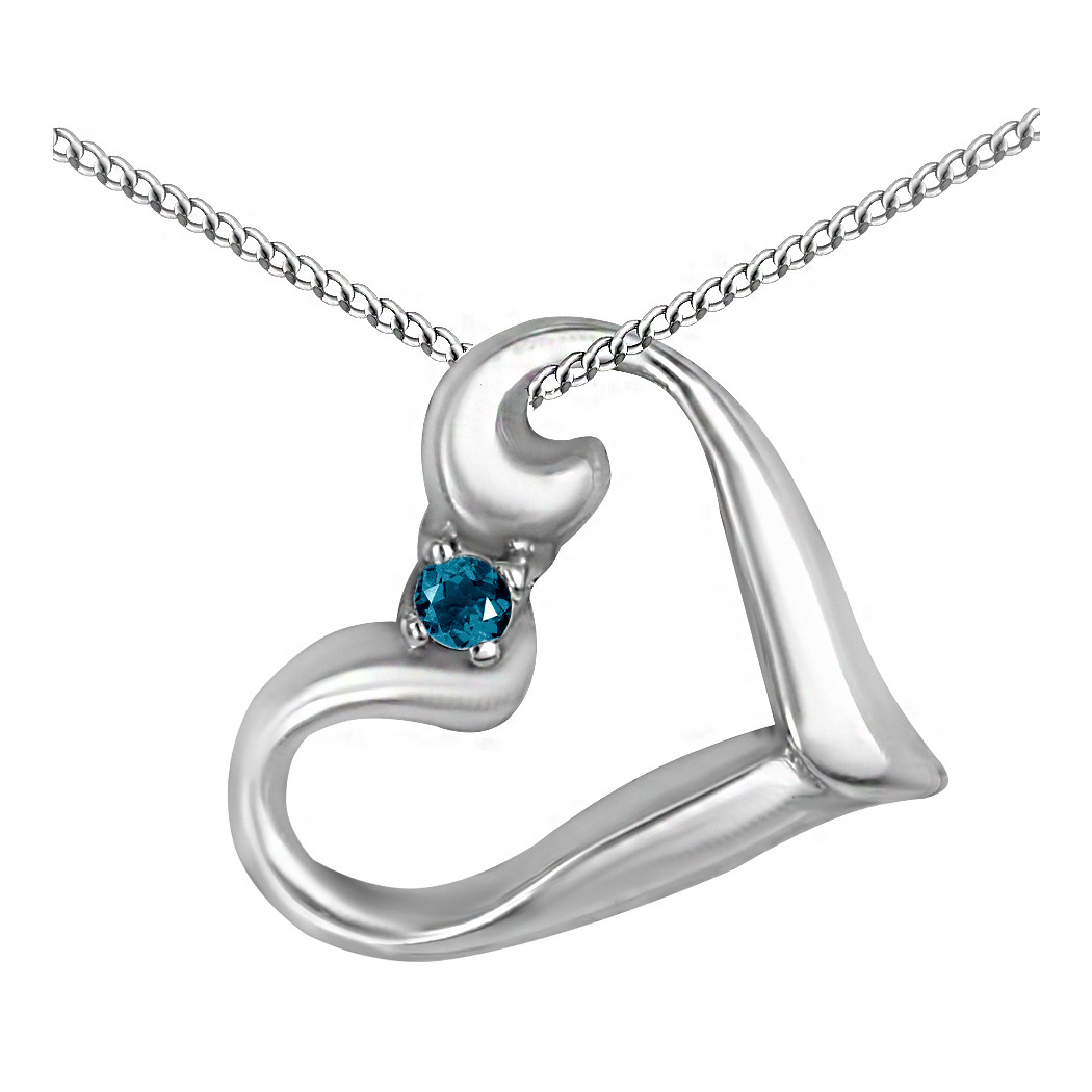 

Кулон из серебра с кубическим цирконием Twiddle Jewelry Синий 0.52 г (П123с)