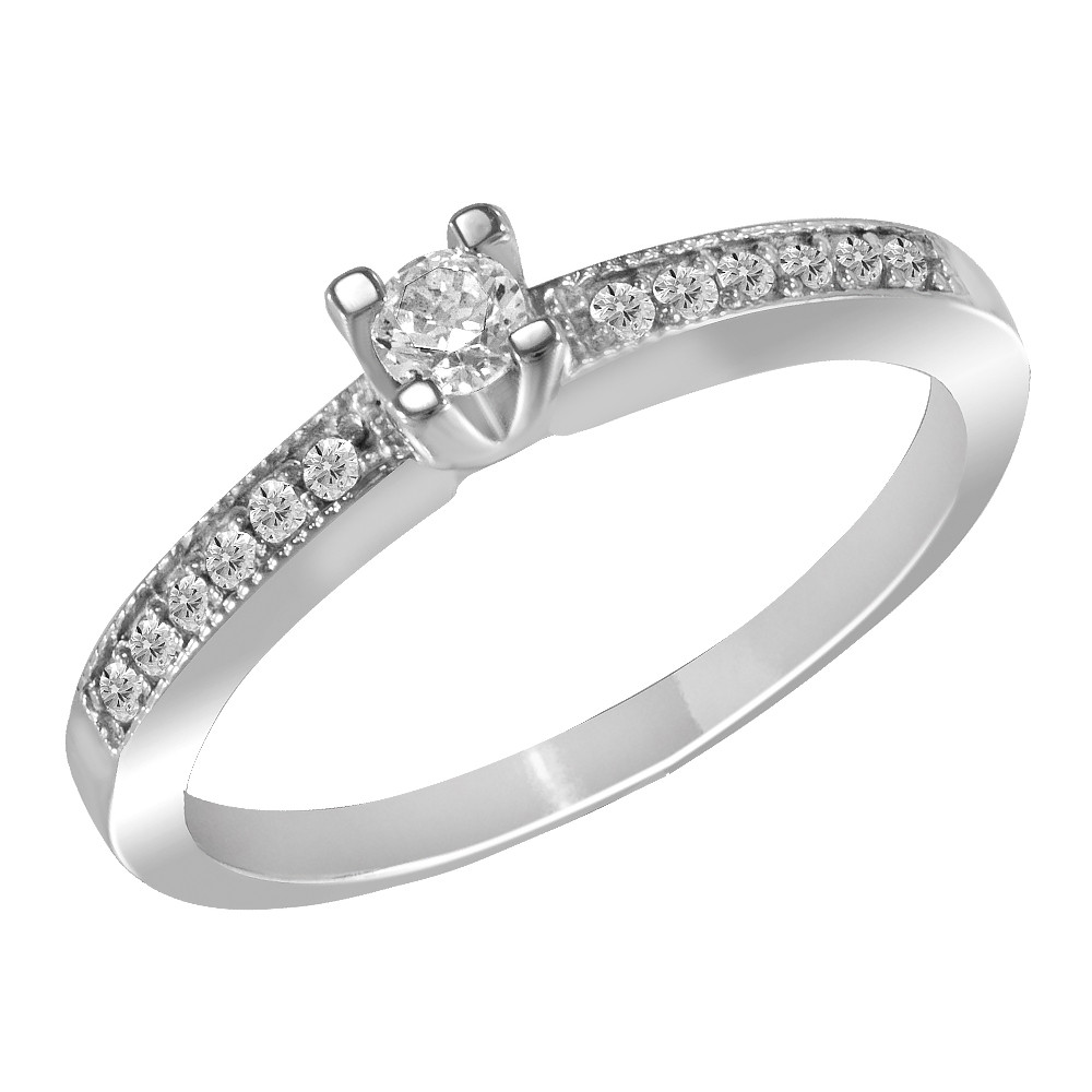 

Кольцо из серебра с кубическим цирконием Twiddle Jewelry 15.5 размер 1.6 г (К036-15.5)