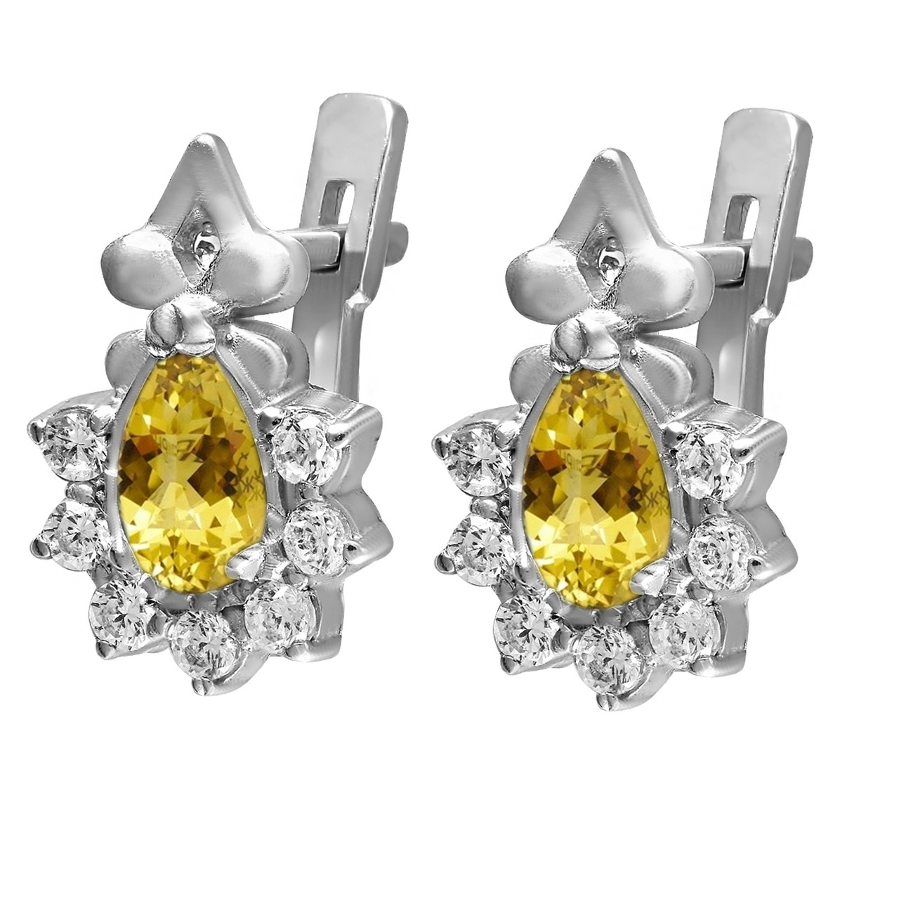 

Серьги из серебра с куб. циркониями Twiddle Jewelry 1.50 г (с023ж)