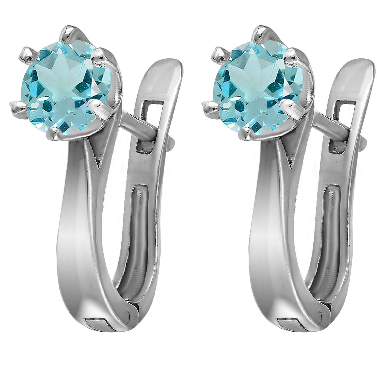 

Серьги из серебра Twiddle Jewelry с голубым кубическим цирконием 2.55 г (С028г)