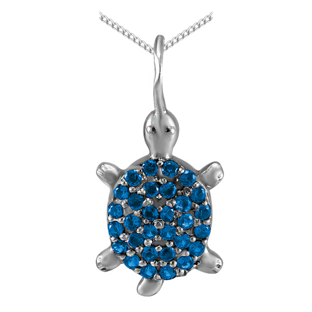 

Кулон из серебра с кубическими циркониями Twiddle Jewelry Синий 1.12 г (П118с)