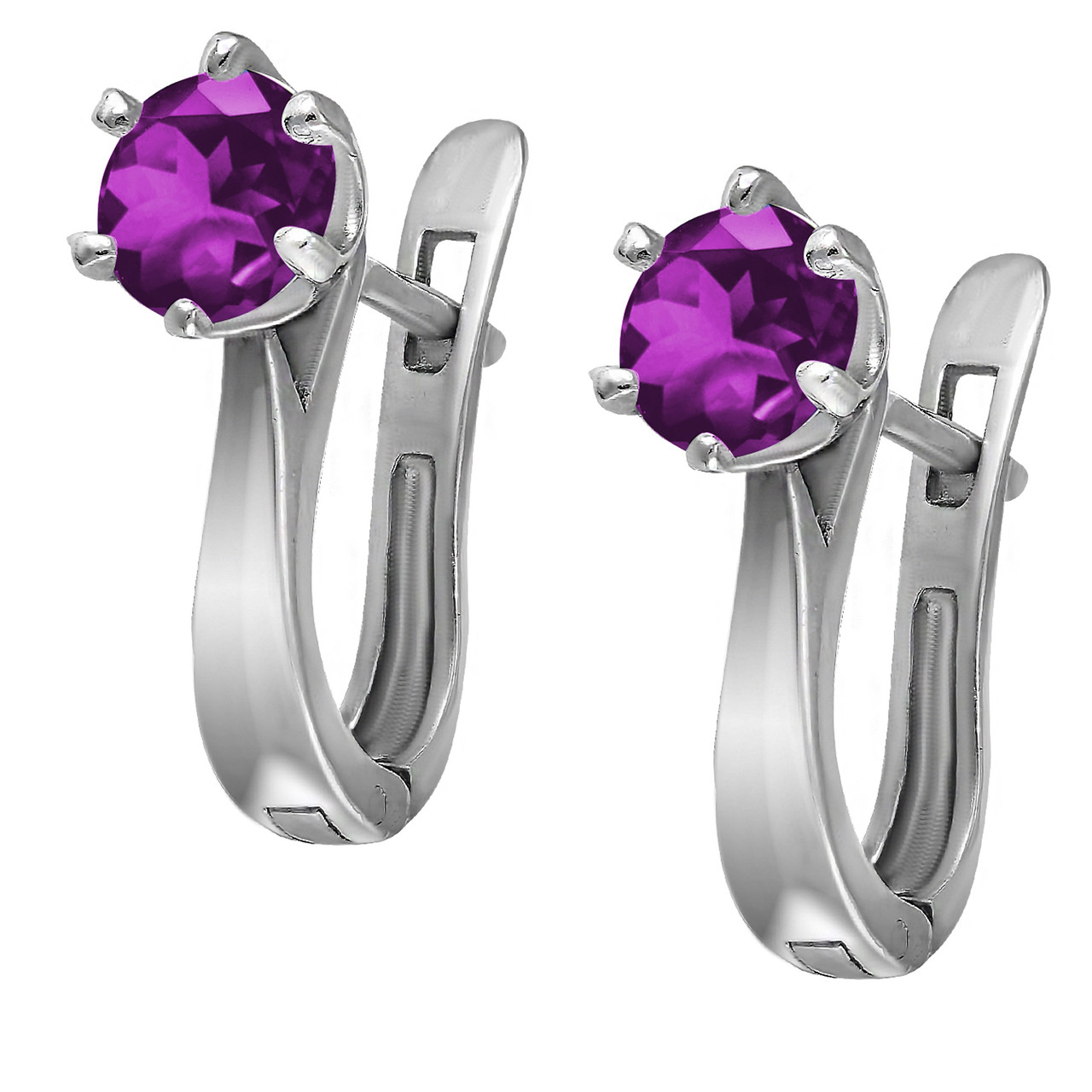 

Серьги из серебра с кубическим цирконием Twiddle Jewelry Фиолетовые 2.65 г (С028ф)