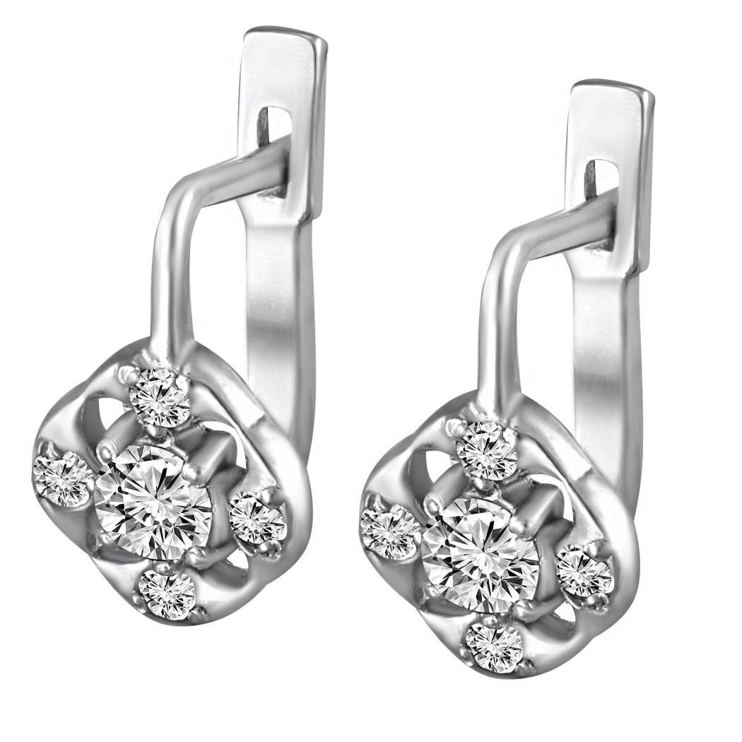 

Серьги Twiddle jewelry с кубическим цирконием 1.30 г (С033)