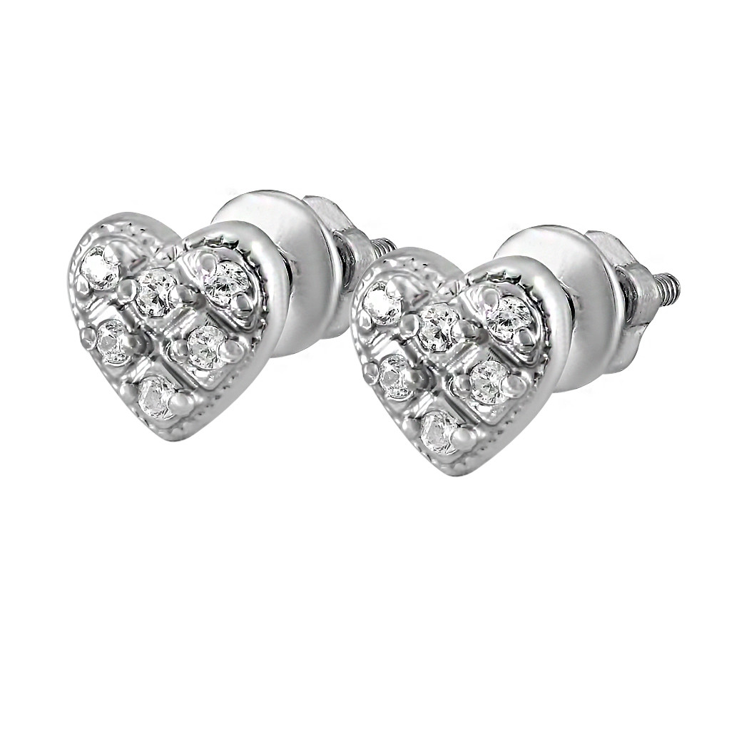

Серьги из серебра с кубическим цирконием Twiddle Jewelry Белые 0.95 г (С040б)