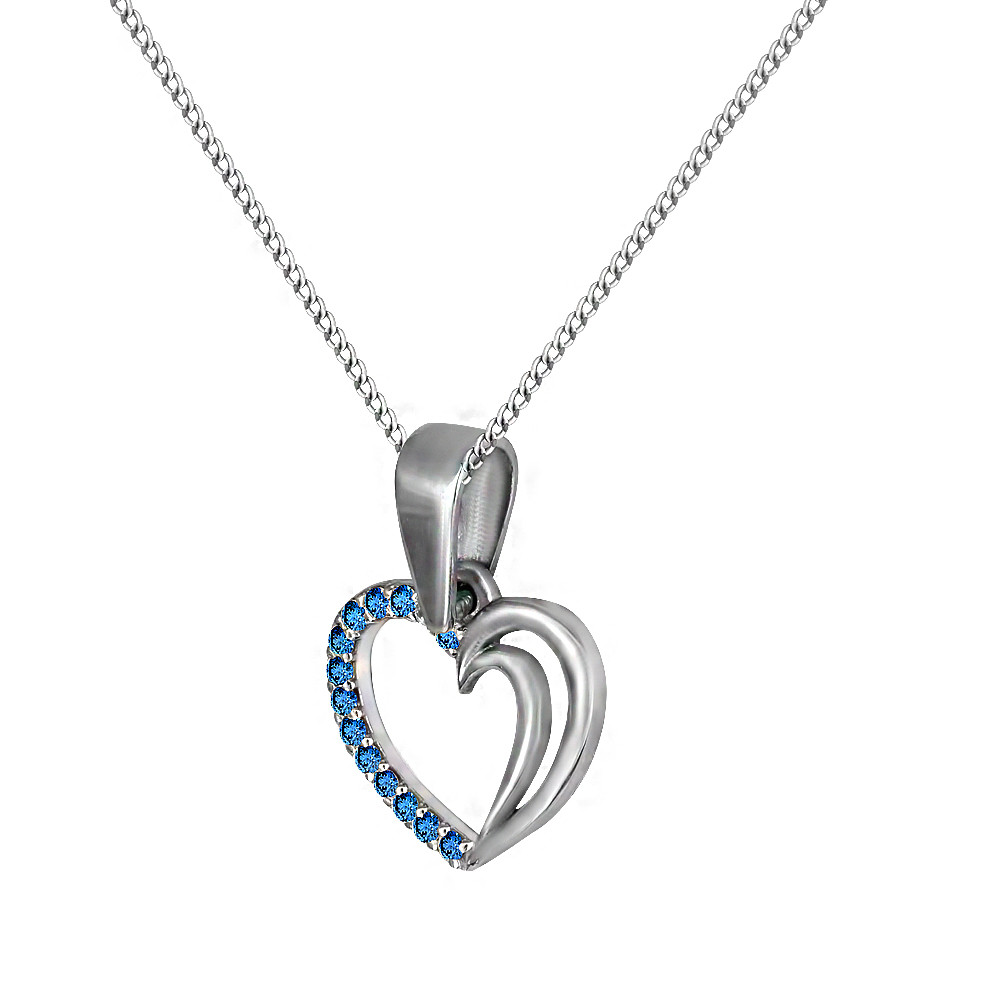 

Кулон из серебра с куб. циркониями Twiddle Jewelry Синий 0.86 г (П113с)