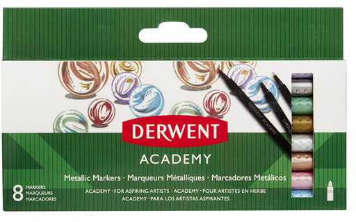 

Набор цветных металлических маркеров Derwent Academy Metallic Markers 8 штук (98212)