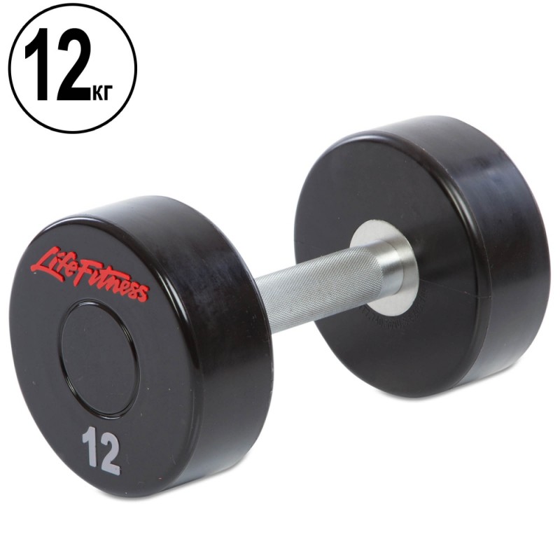

Гантель цельная профессиональная Life Fitness 1х12 кг, код: SC-80081-12