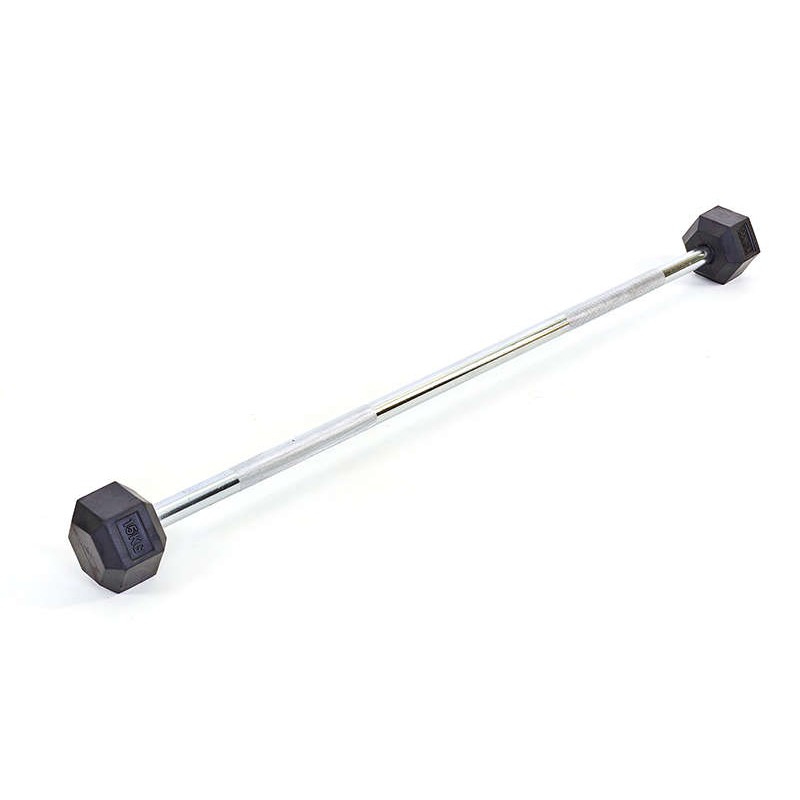 

Штанга фиксированная CrossGym Rubber Hexagon Barbell 15 кг, код: TA-6230-15