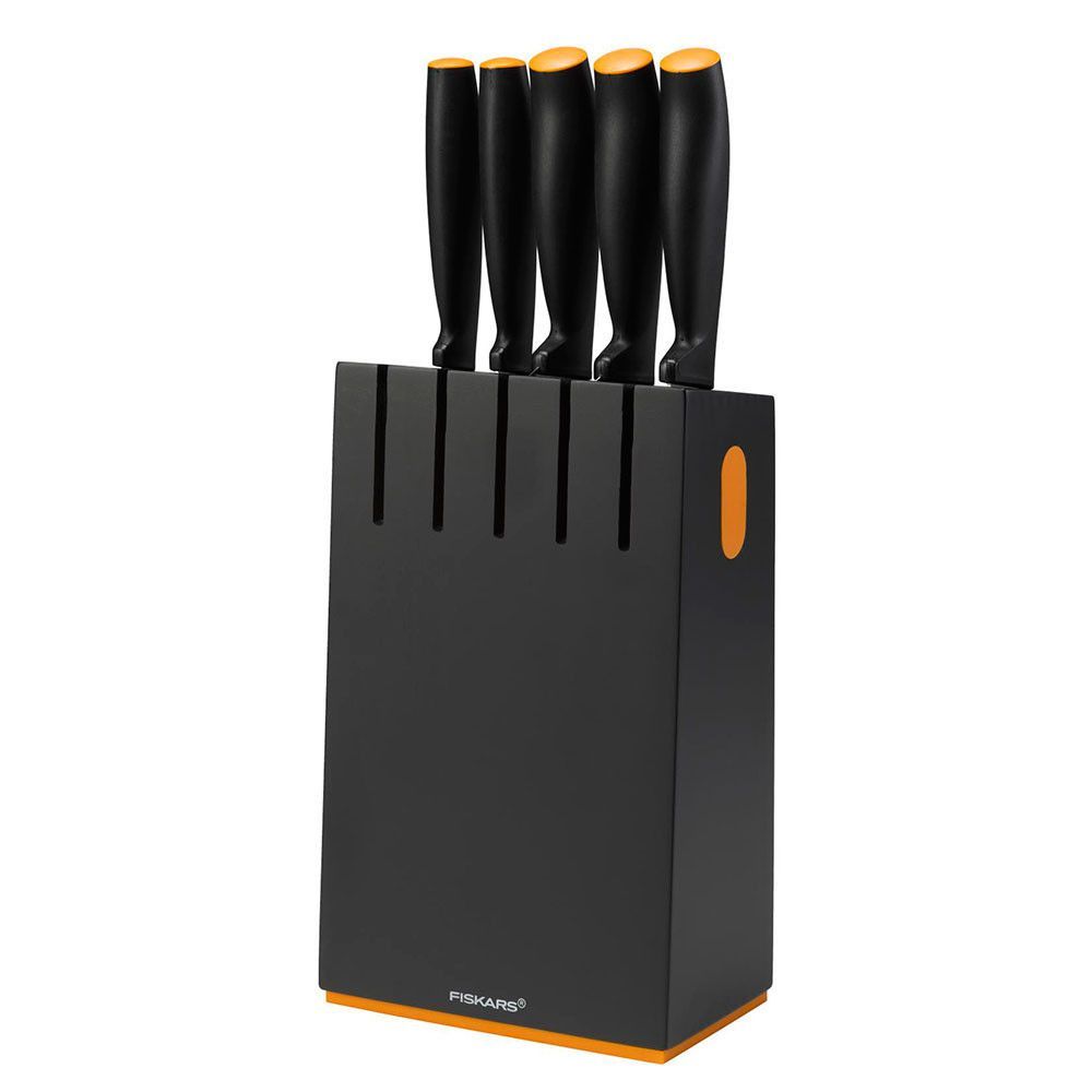 

Набор ножей с черной подставкой Fiskars 1014190, 5 шт