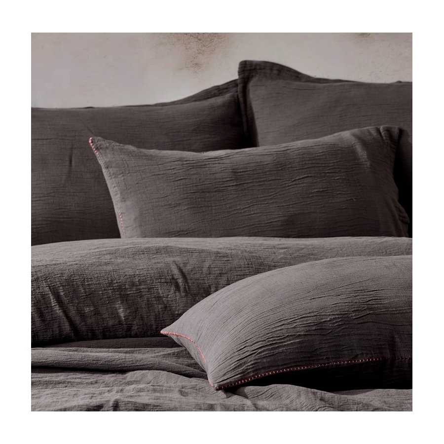 

Постельное белье Buldans - Agora antrasit антрацит евро