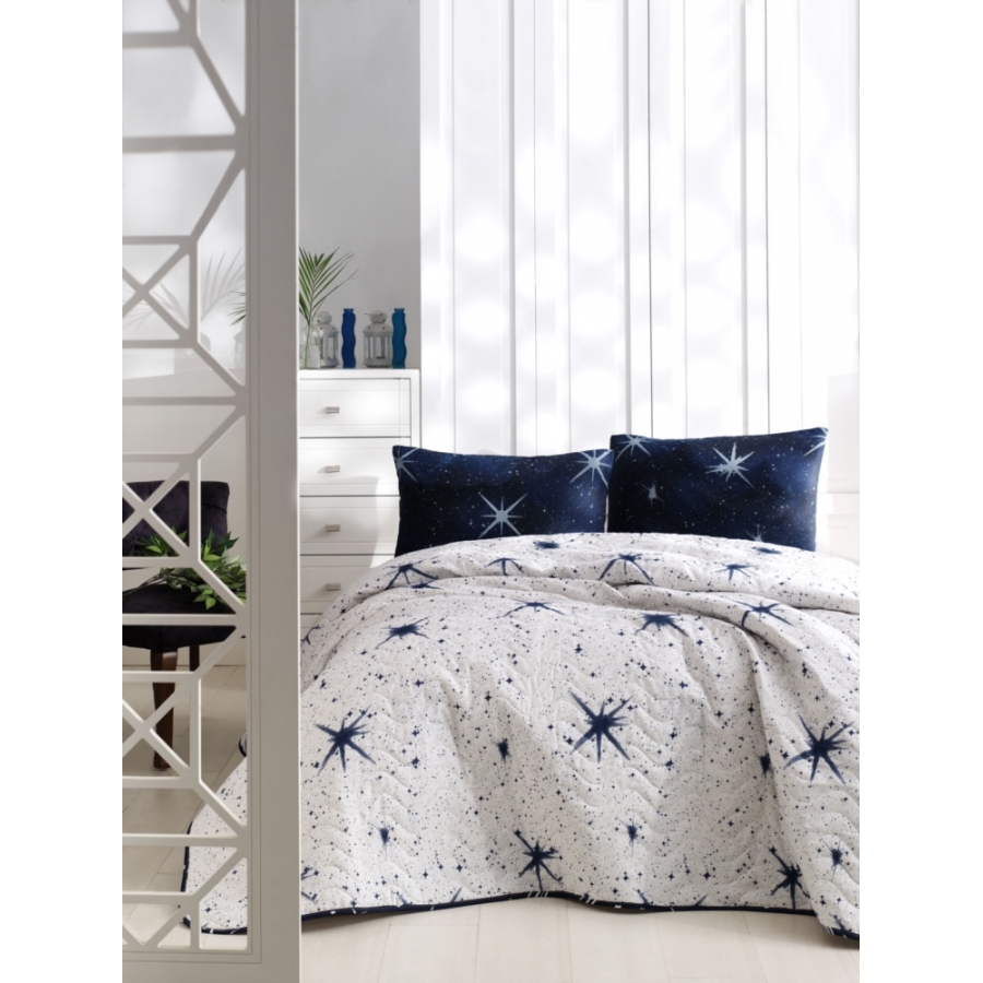 

Покрывало стеганное с наволочками Eponj Home - MegaStar beyaz белый 200*220