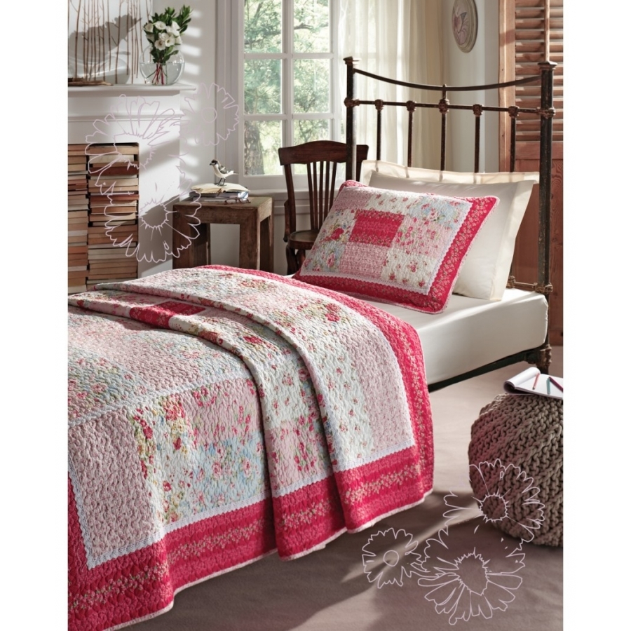

Покрывало с наволочкой Karaca Home - Bonny Patchwork хлопок 90% полиэстер 10% 180*260