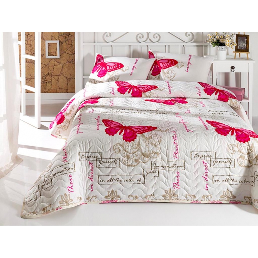 

Покрывало стеганное с наволочками Eponj Home - Cocona a.krem крем 200*220