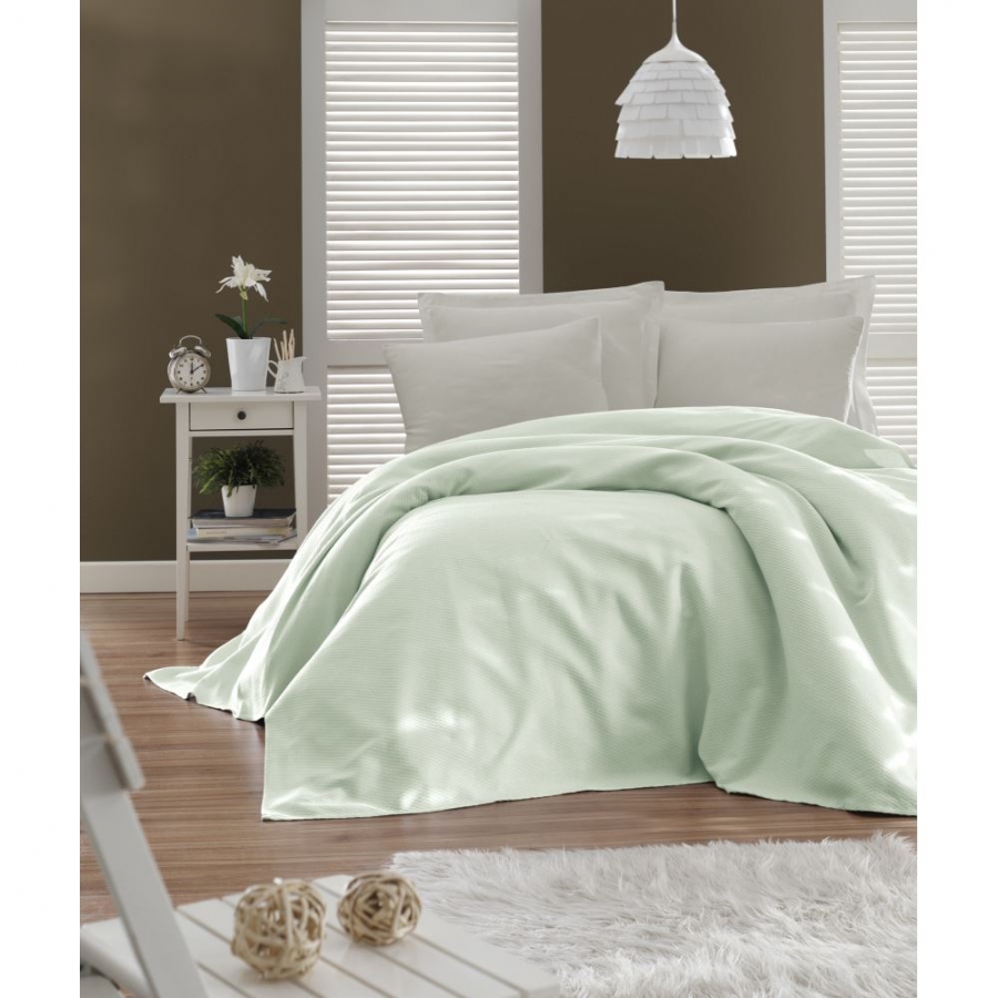 

Покрывало пике Enlora Home - Casuel a.mint ментоловый вафельное 200*235