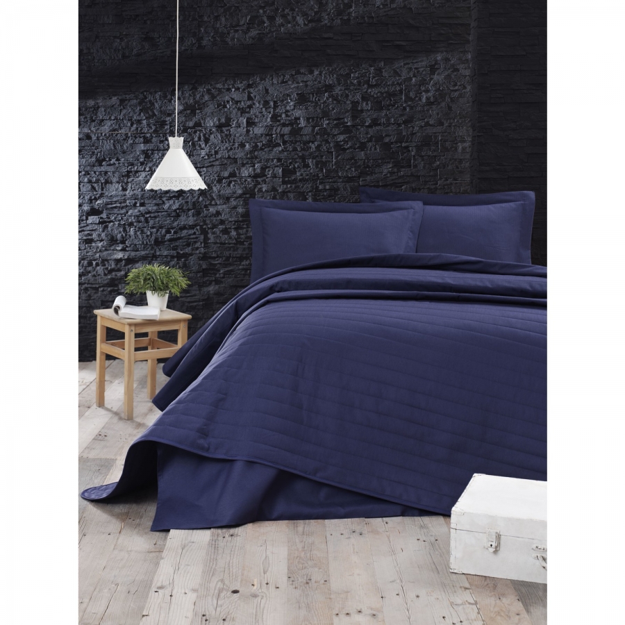 

Покрывало стеганное Eponj Home - Monart lacivert синий 220*240