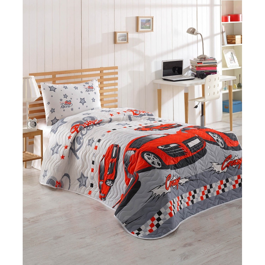 

Покрывало стеганное с наволочкой Eponj Home - Crazy kirmizi красный 160*220