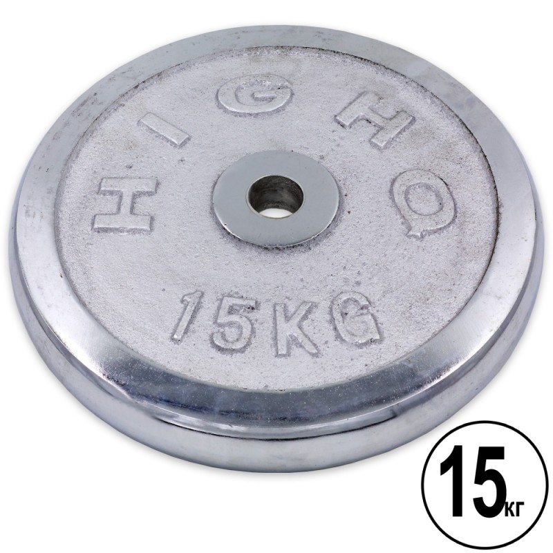 

Блины хромированные CrossGym Highq Sport 15кг (d-30мм), код: TA-1455-15S-S52