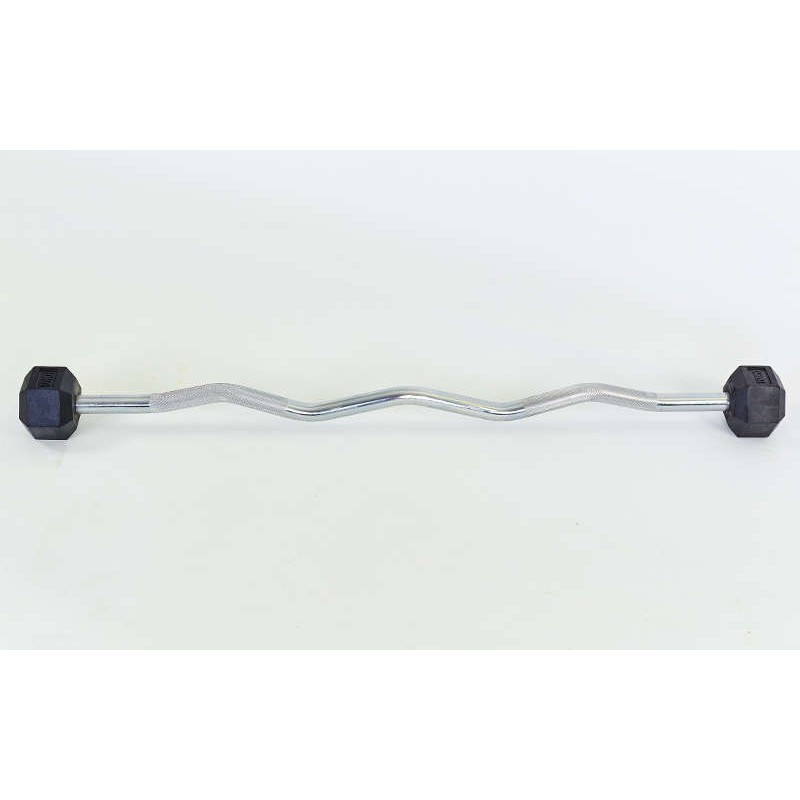 

Штанга фиксированная CrossGym Rubber Hexagon Barbell 10 кг, код: TA-6231-10