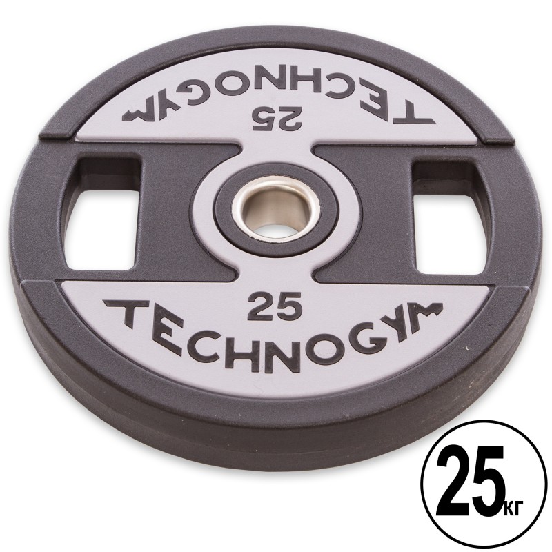 

Диски полиуретановые Technogym с хватом и металлической втулкой 25кг (d-51мм), код: TG-1837-25-S52