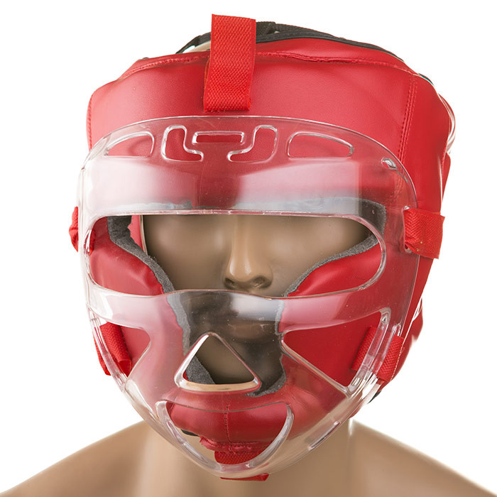 

Шлем (маска прозрачная) Everlast (XL) красный EV-5009