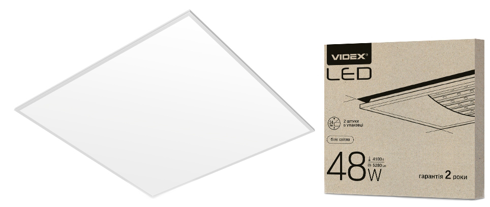 

Светодиодная панель VIDEX 48W 4100K 220V (VL-Pb484W(2)) 2 шт