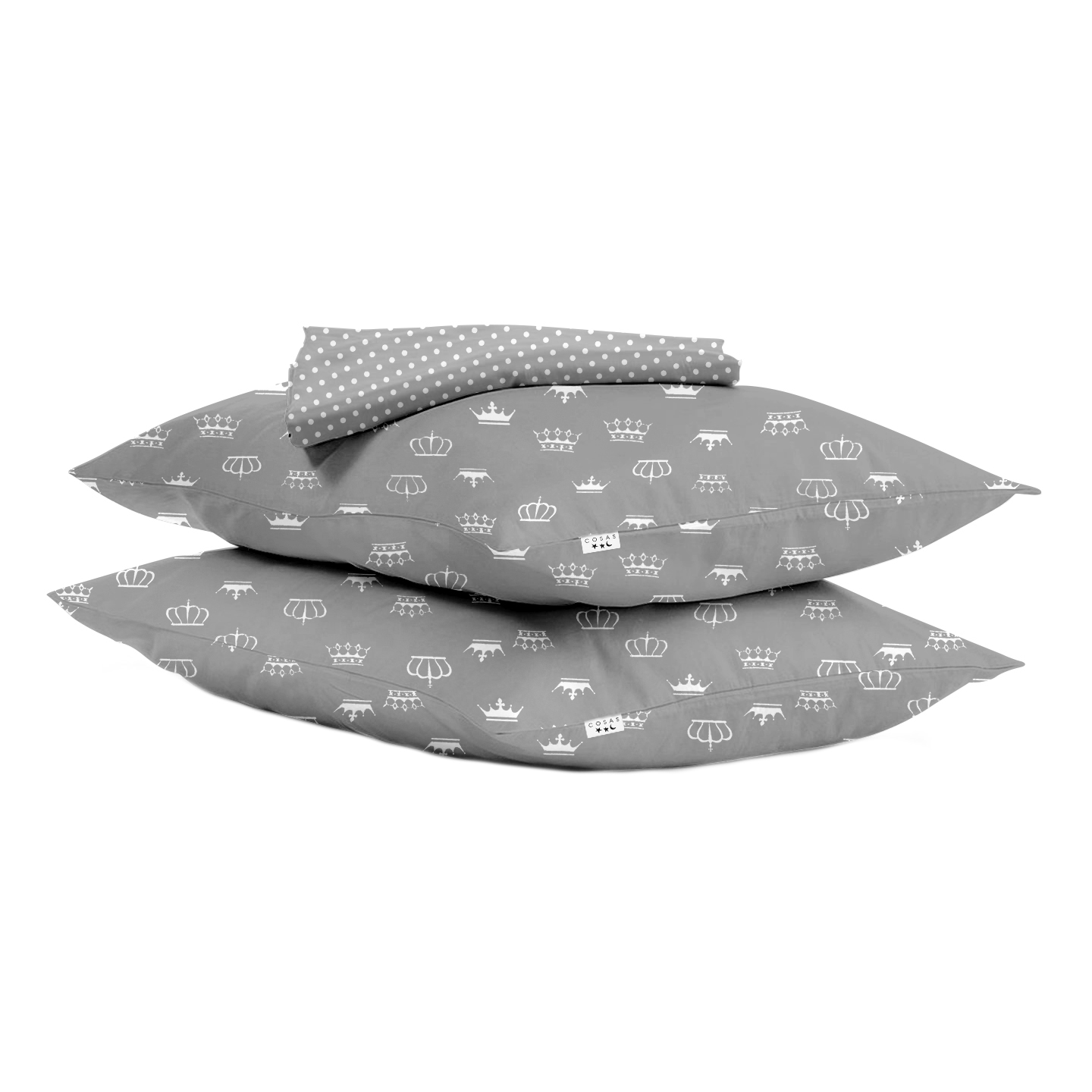 

Простынь Cosas Set CrownGrey DropGrey 220х240 + Наволочка 50х70 2 шт