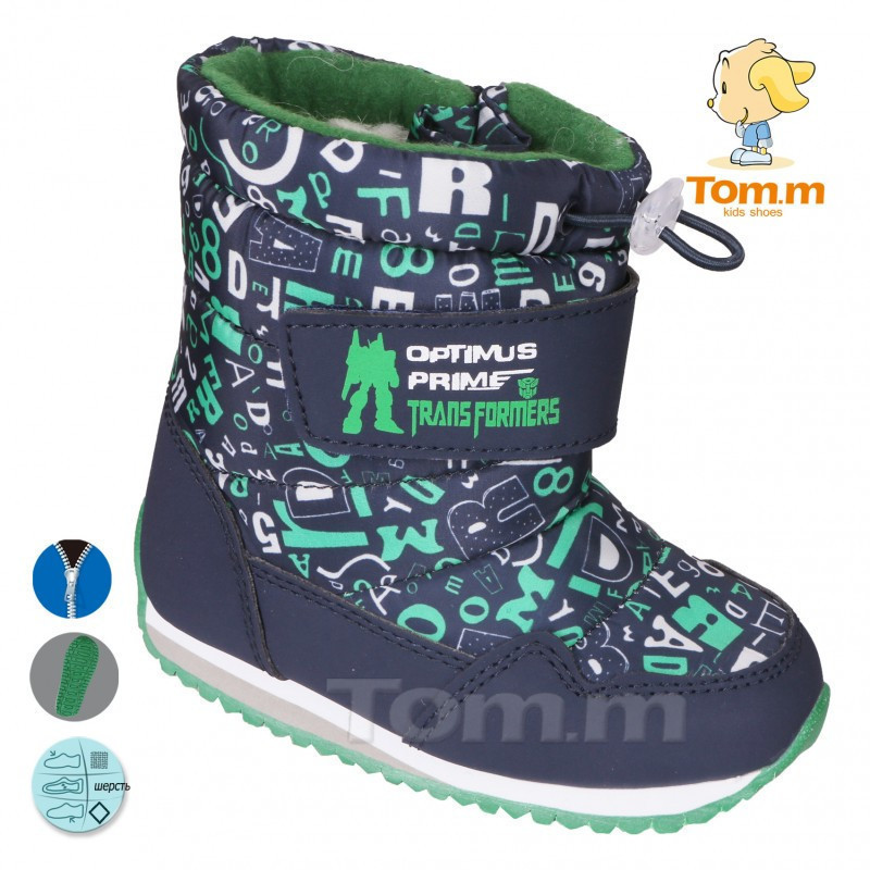 

Дутики детские TOM.M р. 28 стелька 18 см сапоги зимние для мальчика синие