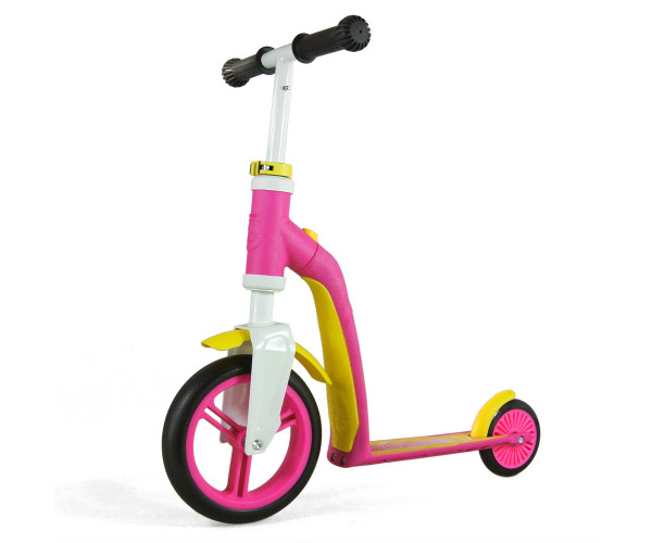 

Беговел+самокат 2 в 1 Highway baby pink/yellow Scoot and ride