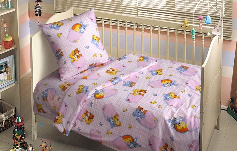 

Комплект постельного белья SoundSleep Funny Animals 112x147 Розовый
