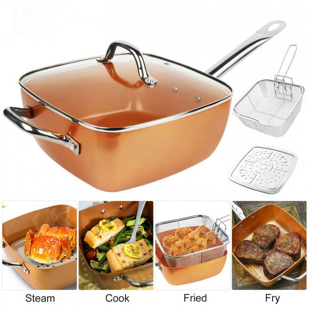 

Сковородка-фритюрниця квадратная TOP KITCHEN BN-8001 Ave