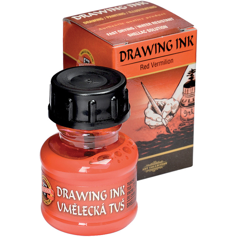 

Тушь Koh-i-Noor Drawing Ink 20 мл Вермильон красный