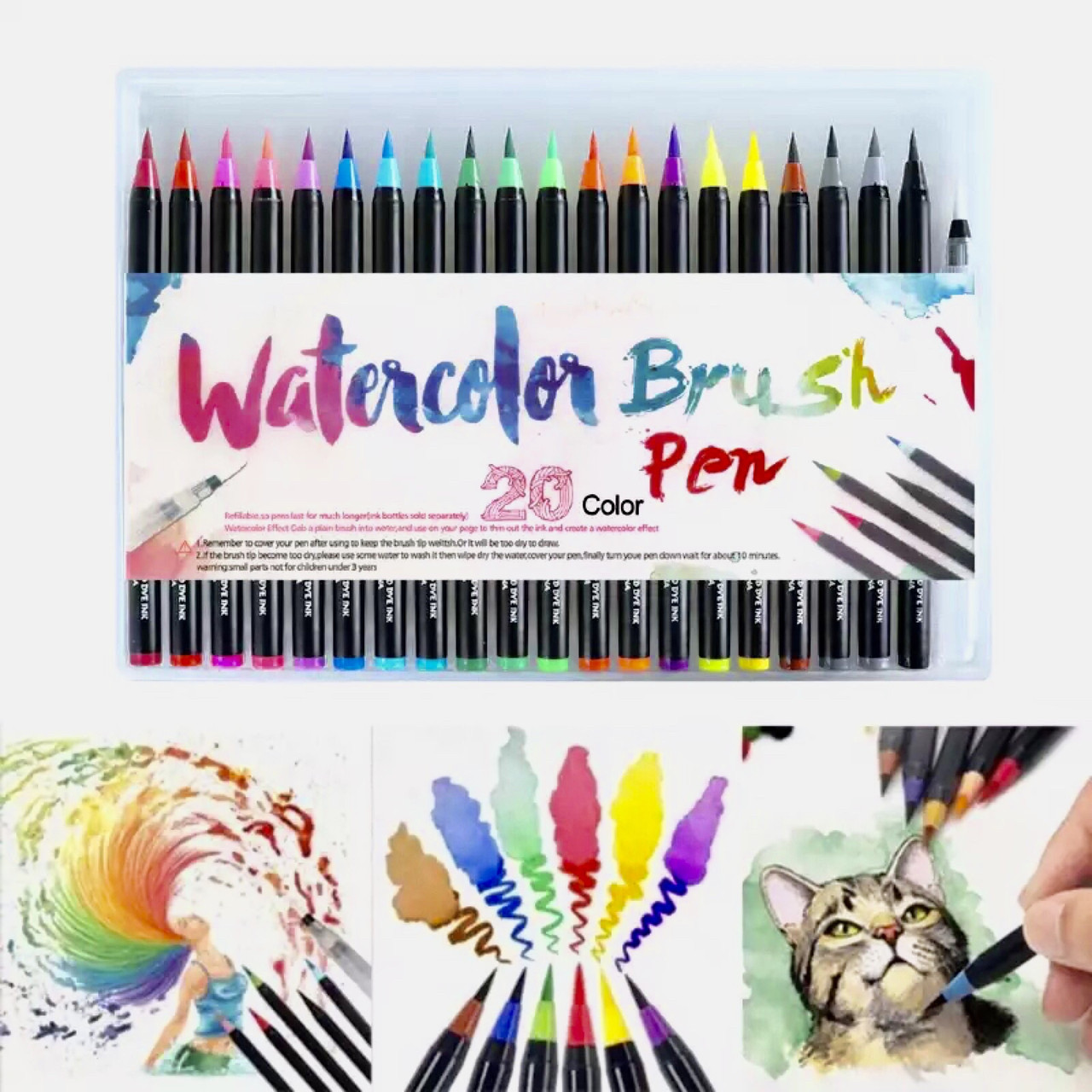 

Акварельные маркеры 20+1 Watercolor Brust маркери для скетчинга.