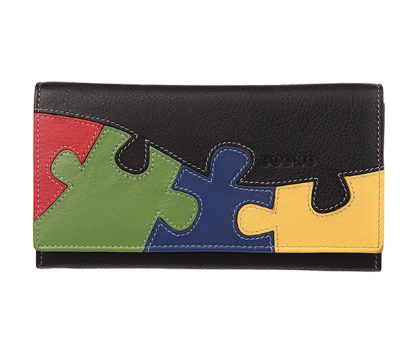 

Кошелек Buono Leather "Пазл" Черный (03-8240)
