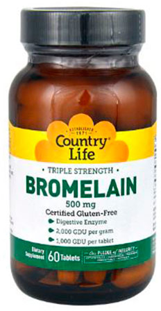 

Натуральная добавка Country Life Bromelain 500 мг 60 капсул (015794051619)