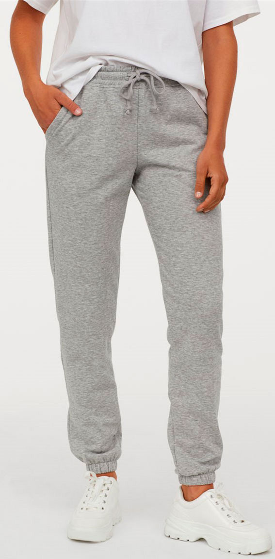 

Спортивные брюки H&M 0547780_grey S Светло-серые