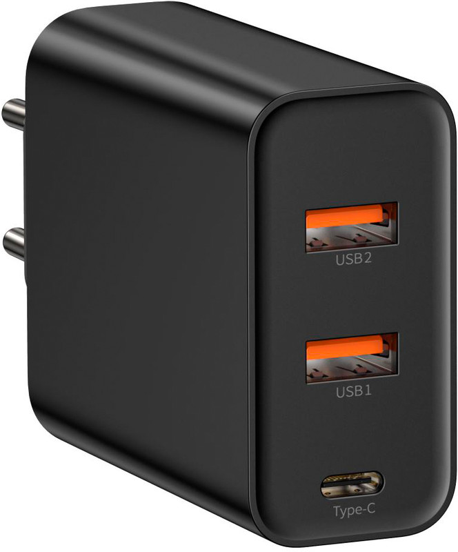 

Сетевое зарядное устройство Baseus PPS Three Output Quick Charger 60W (Type-C+2USB) black