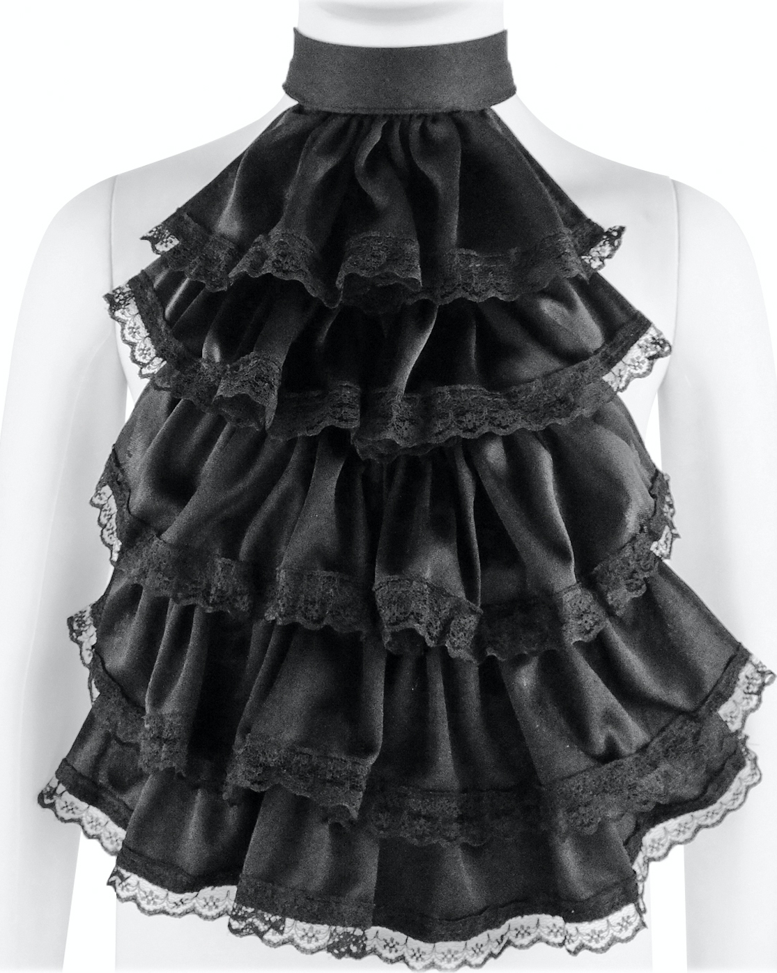 

Воротник Жабо с кружевом Seta Decor 19-831BLK Черный