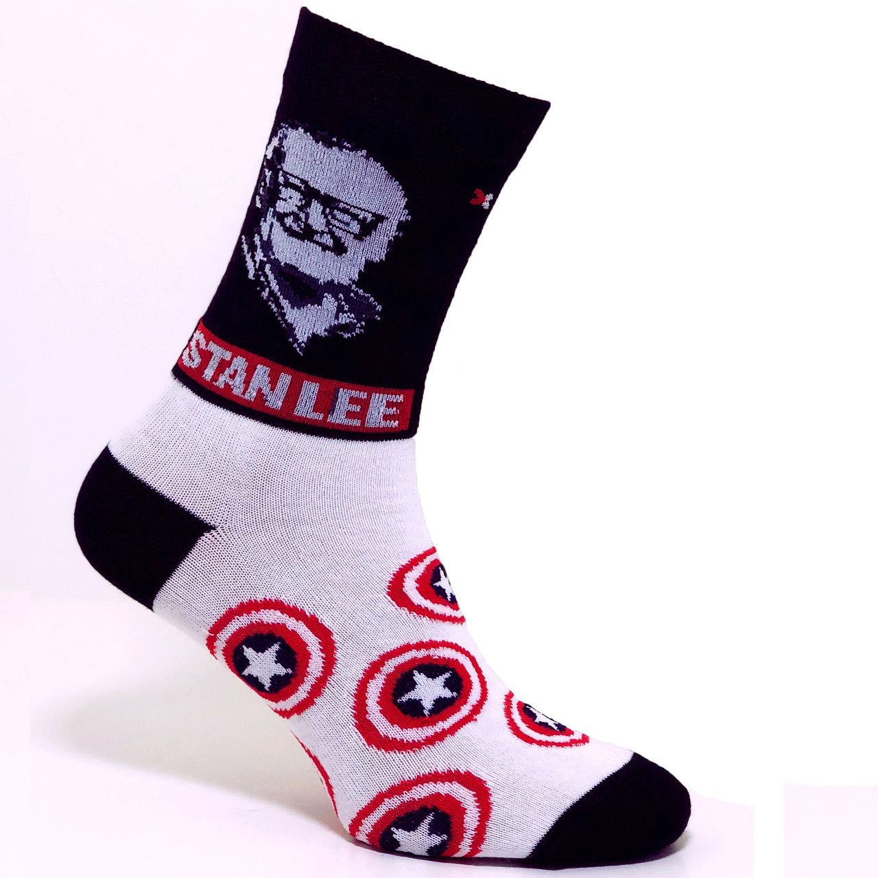 

Носки белые женские с принтом "Stan Lee" LOMM 37-39 (1373)