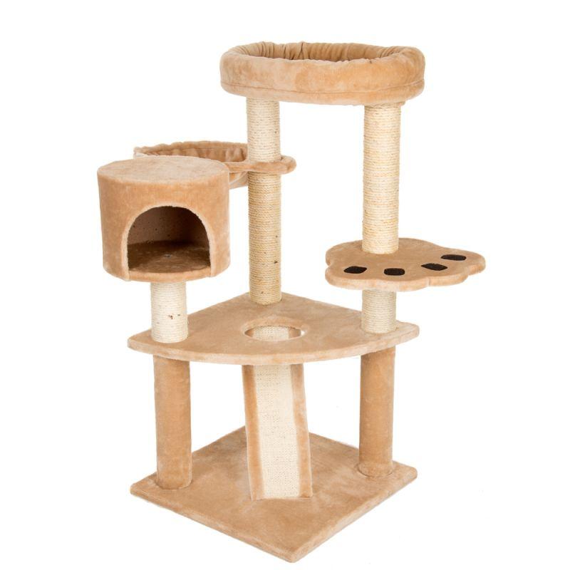 

Игровой комплекс для котов Cat's paw с домиком для кошки и когтеточкой бежевый