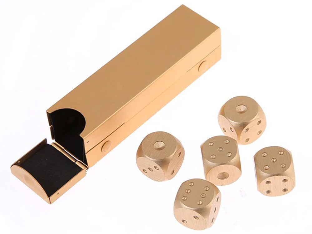 

Набор костей Moun 5 шт. из алюминия Прямоугольная коробка Золотой (1004-233-00)