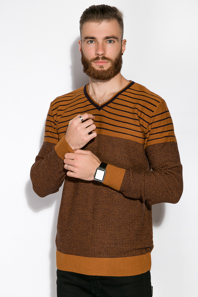 

Джемпер c V-образным вырезом Time of Style 520F020  Темно-синий/светло-коричневый, Джемпер c V-образным вырезом Time of Style 520F020 M Темно-синий/светло-коричневый